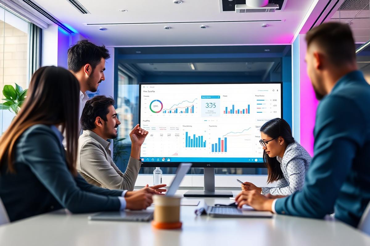 SaaS team reviewing growth dashboards and pipeline metrics